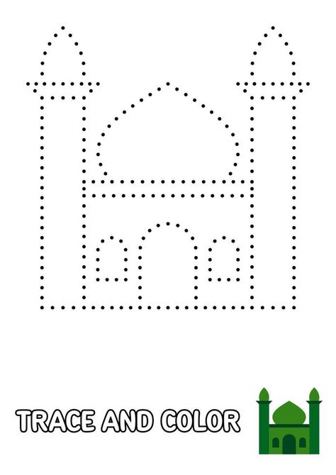 Kaaba tracing and coloring worksheet for kids Worksheet Coloring, Coloring Worksheet, Worksheet For Kids, Color Worksheets, Tracing Worksheets, Toddler Learning Activities, Vector Drawing, Cut And Paste, Toddler Learning