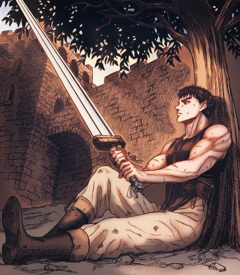 Guts Colored, Berserk Colored, Guts Icon, Berserk Panels, Berserk Tattoo, Berserk Icons, Guts Griffith, Guts Berserk, Berserk Guts