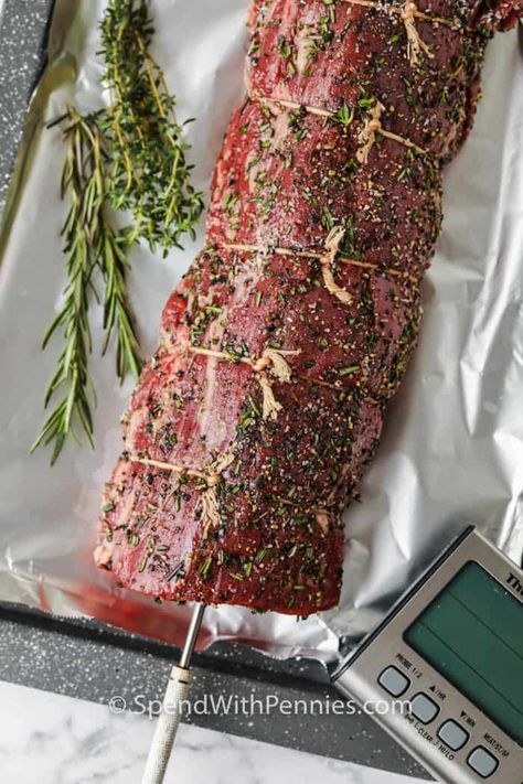 Beef Tenderloin Oven, Beef Tenderlion, Slow Roasted Beef Tenderloin, Tenderloin Recipes Oven, Roast Beef Tenderloin, Beef Tenderloin Roast Recipes, Roast Beef Recipe, Beef Loin, Beef Tenderloin Recipes