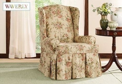 Sure Fit Slipcovers, Wingback Chair Slipcovers, Wingback Chair Covers, Chair Covers Slipcover, Wing Chairs, Traditional Armchairs, Slip Covers, Chair Options, Chair Slipcover