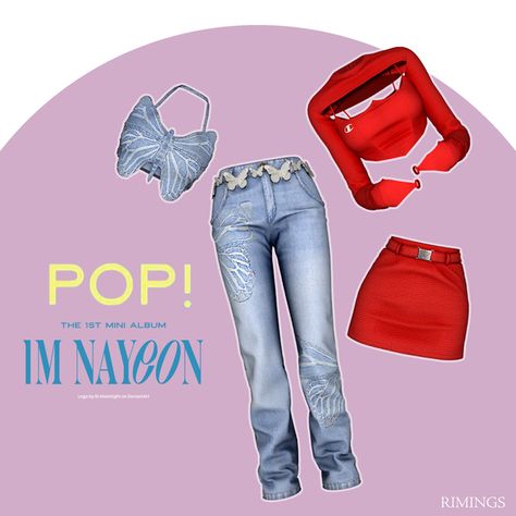 [RIMINGS] NAYEON - POP! Outfit Set | RIMINGS on Patreon Nayeon Pop, Mods Sims 4, Sims 4 Cheats, Sims Packs, Free Sims 4, The Sims 4 Packs, Tumblr Sims 4, Sims 4 Teen, Normal Map