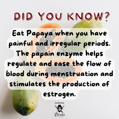 Learn the benefits of eating papaya in our body, especially for women having painful and irregular periods.🐣🐥 Follow us on Pinterest: https://www.pinterest.com/TGPirate1/_created/ #gentlemanpirateclub #naturalhealth #naturalhealing #remedies #tipsoftheday Benefits Of Eating Papaya, Irregular Periods, Survival Tips, Www Pinterest Com, Natural Healing, Our Body, Papaya, Natural Health, Follow Us