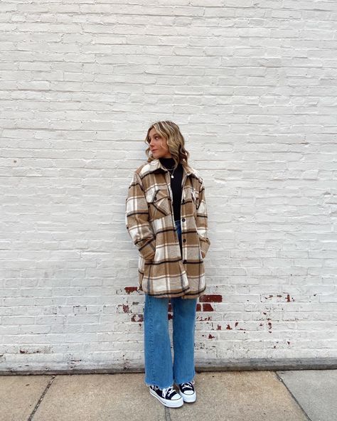 Plaid Teddy Jacket Outfit, Fall Plaid Jacket Outfit, Plaid Sherpa Jacket Outfit, Oversized Plaid Jacket Outfit, Checkered Jacket Outfit, Teddy Jacket Outfit, Sherpa Jacket Outfit, Plaid Jacket Outfit, Teddy Coat Outfit