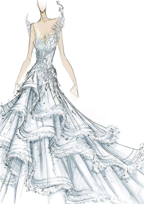 fashion sketches - Google Search                                                                                                                                                                                 More Wedding Dress Illustrations, Wedding Dress Sketches, Dress Illustration, Fashion Sketchbook, Fashion Illustration Sketches, Dress Sketches, Katniss Everdeen, Game Costumes, Fashion Design Sketches