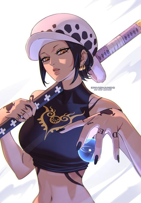 Image Girly, Trafalgar D Water Law, Doflamingo Wallpaper, Marines Girl, One Piece Cosplay, One Piece Ace, One Peice Anime, Trafalgar Law, One Piece Drawing