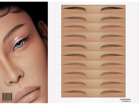 Eyebrows Preset Sims 4, Sims 4 Presets Eyebrows, Sims Brows Cc, Sims 4 Cc Makeup Eyebrows, Sims4 Eyebrows, Ts4 Eyebrows, Sims 4 Cc Eyebrows, Cosimetic's Sims 4, Square Eyebrows