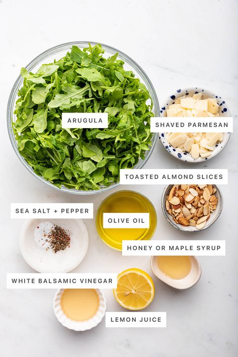 The Best Arugula Salad - Eating Bird Food Salad Ideas Arugula, Arugula Benefits Health, Italian Arugula Salad, Arugula Salad With Lemon Vinaigrette, Easy Arugula Salad Recipes, Dressing For Arugula Salad, Argula Recipes Salad, Best Arugula Salad, Arugula Benefits