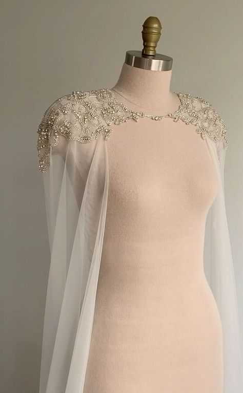 Baju Kahwin, Cape Wedding, Cape Wedding Dress, Wedding Cape, Bridal Cape, Cape Dress, Dresses To Wear, Wedding Dresses Unique, Dresses To Wear To A Wedding