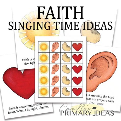 Easy Primary Singing Time Ideas, How To Teach A New Song In Primary, Faith Primary Song, Junior Primary Singing Time, Lds Object Lessons, Faith Primary Song Flip Chart, Lds Primary Songs, Singing Time Ideas, Lds Primary Singing Time