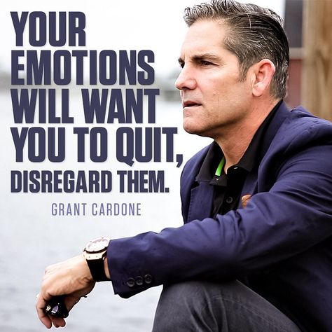 Emotions are defined as a conscious mental reaction (such as anger or fear) subjectively experienced as a strong feeling. Emotions will keep you from your purpose. Look at the most successful people, they don't get emotional when they are operating on their purpose. Knowledge defeats emotion. Grant Cardone quote | follow @motiversity for more motivation! Grant Cardone Quotes, First Million, Real Estate Lead Generation, Lead Generation Real Estate, Realestate Marketing, Grant Cardone, Never Stop Dreaming, Real Estate Leads, Real Estate Tips