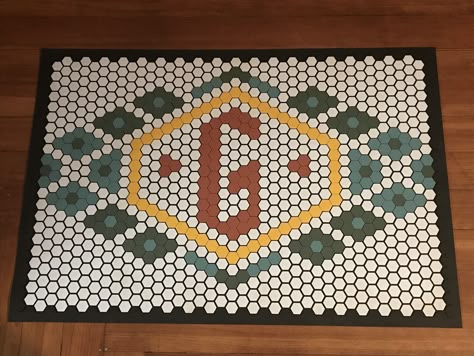 Tilemat Letterfolk Ideas, Letter Folk Tile Mat Ideas, Tile Mat Designs, Letterfolk Tile Mat Ideas, Tile Mat Ideas, Letterfolk Tile Mat, Letterfolk Mat, Mat Inspiration, Doormat Ideas