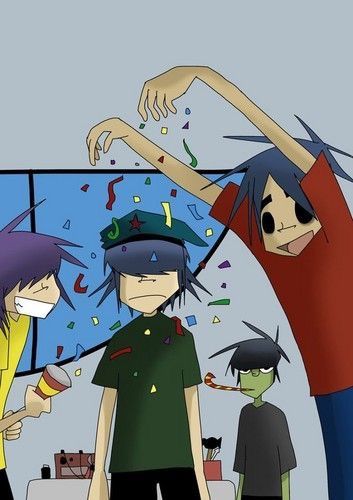 Lol Birthday Party, Lol Birthday, Gorillaz Fan Art, Russel Hobbs, Demon Days, Monkeys Band, Damon Albarn, Art Party, Gorillaz