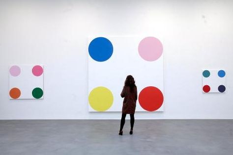 damien-hirst-dots-gopnik-2ndary Rorschach Inkblot, Gagosian Gallery, Damien Hirst, Ink Blot, Big Art, Art Basel, Global Art, Small Art, Portrait Artist