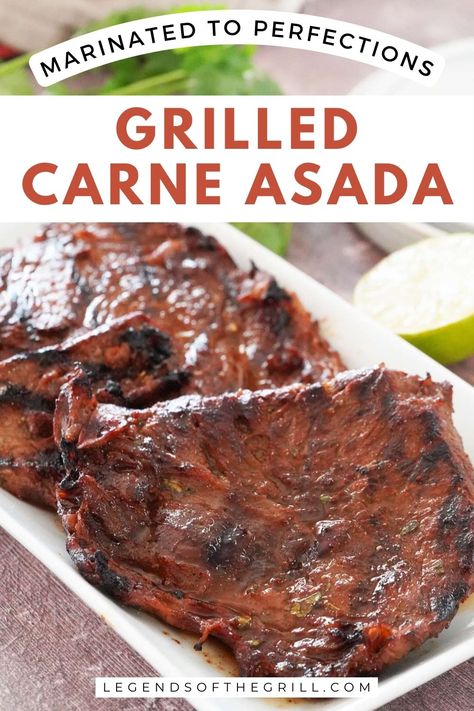 Turn up the flavor on your grill with Traeger carne asada! 🥩🔥 Discover the ultimate recipe for tender, marinated beef bursting with Mexican-inspired spices. Perfect for tacos, burritos, or savoring on its own! #TraegerGrills #CarneAsada #GrillingRecipes  
Click to our site to get the recipe or click save to keep it for later. Grilled Carne Asada, Summer Dinner Recipes Grill, Flap Steak, Recipes Grill, Meat Rubs, Garlic Uses, Fresh Guacamole, Tacos Burritos, Marinated Beef