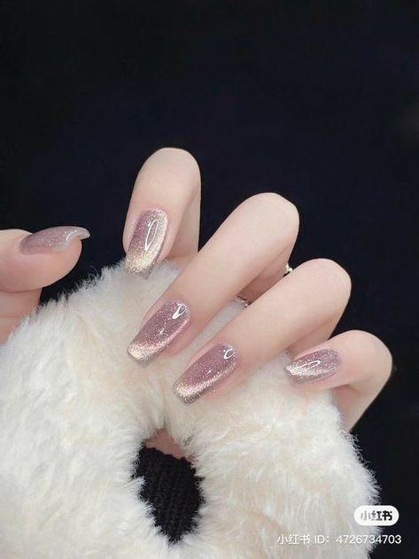 Cat Eye Nails Polish, 2024 Nails, May Nails, Eye Nails, Fancy Nails Designs, Simple Gel Nails, Blush Nails, Cat Eye Nails, Elegant Nails