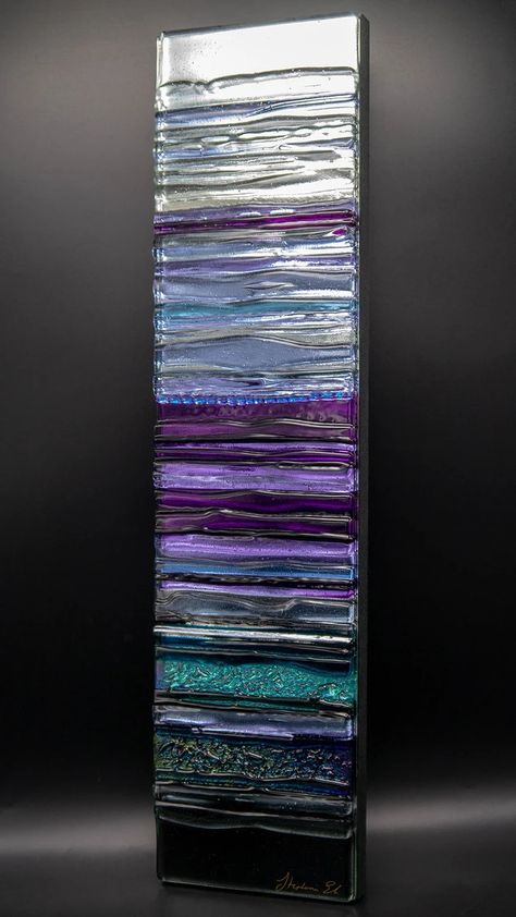 Wall Panels | glassinfusion Glass Wall Panel, Fused Glass Panel, Fused Glass Wall Art, Fused Glass Artwork, Kiln Formed Glass, Glass Fusing Projects, Savage Beauty, Abstract Seascape, Scrap Ideas