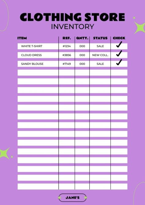 Cool Modern Clothing Store Inventory Checklist Store Inventory Sheet, Modern Clothing Store, Inventory Checklist, Inventory Sheet, Interesting Facts About Yourself, Pink Palace, Business Marketing Plan, Boutique Ideas, Hey Boo