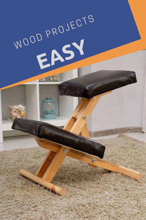 Diy Ergonomic Chair, Kneeling Chair Plans, Kneeling Chair Diy, Kneeling Stool, Lego Furniture, Ergonomic Kneeling Chair, Chair Diy, Kneeling Chair, Easy Wood Projects