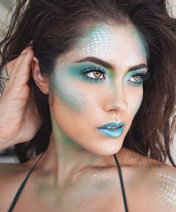 Mermaid Chic Alien Make-up, Unique Halloween Makeup, Mermaid Makeup Tutorial, Makeup Clown, Makeup Zombie, Fantasy Make-up, Halloweenský Makeup, Halloween Make-up Looks, Alien Makeup