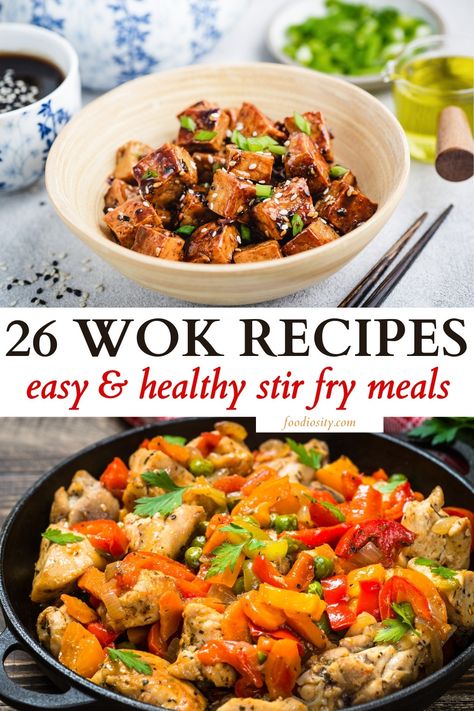 Embark on a culinary journey like no other with these 26 wok recipes that cater to a myriad of tastes and preferences. From the zesty Ginger Beef Stir-Fry to the earthy excellence of Mushroom and Snow Peas, this selection promises flavor-packed dishes. Easy Wok Recipes Dinners, Stir Fry Wok Recipes, Wok Recipes Vegetarian, What To Cook In A Wok, Wok Recipes Easy Stir Fry, Wok Pan Recipes, Best Wok Recipes, Authentic Stir Fry Recipes, Cooking In A Wok