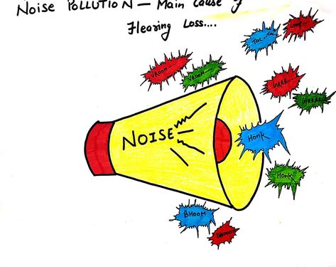 Causes of Noise pollution Noise Pollution Drawing, Ear Project, Earth Day Drawing, Speech And Hearing, Noise Pollution, Simple Poster, Flow Chart, Hearing Aids, Don't Judge