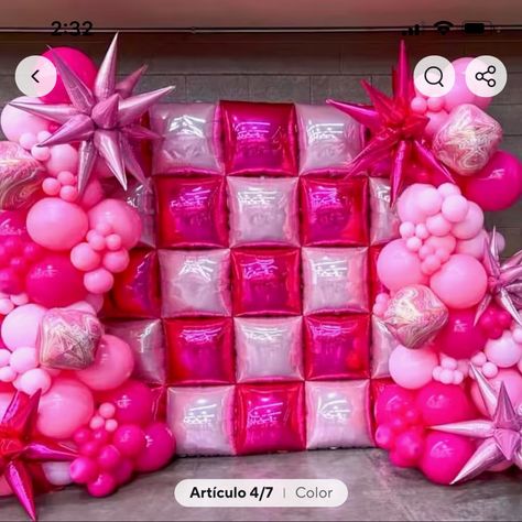 Magenta Balloons, Balloon Tunnel, Hot Pink Balloons, Pink Balloon Arch, Balloons Wall, Graduation Party Backdrops, Photo Balloons, Romantic Photo, Backdrop For Birthday