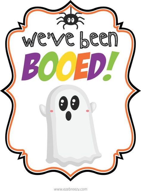 Printable and instructions! Start spreading some Halloween fun this year with this adorable FREE printable - ezeBreezy Life Simplified You Have Been Booed Printable Free, You've Been Booed Printable Free, You've Been Booed Free Printable, You Have Been Booed, Lds Priesthood, Spongebob Jokes, You've Been Booed Printable, Life Simplified, Booed Printable