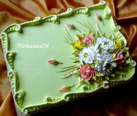 Pastel Rectangular, Sheet Cake Designs, Rectangle Cake, Birthday Sheet Cakes, Cake With Flowers, Buttercream Flower Cake, Spring Cake, Flower Cakes, Buttercream Cakes