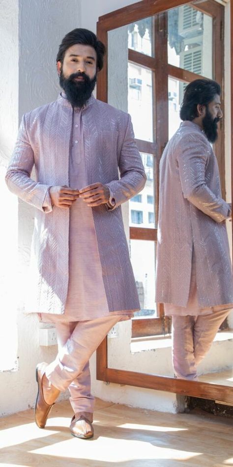 20+ Trending Sherwani Ideas For The Groom - Eternity UK Nikkah Sherwani, Groom Indian Wedding Outfits, Plain Kurta, Indian Wedding Clothes For Men, Mens Indian Wear, Wedding Kurta For Men, Wedding Dresses Men Indian, Sherwani For Men, Kurta Men