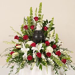 Cremation & Memorial - Sympathy Flowers, Funeral Arrangements, Casket Sprays, Side Pieces, Tributes Urn Flower Arrangements, Cremation Urn Display, Large Arrangement, Urn Arrangements, Casket Sprays, Church Flower Arrangements, Memorial Flowers, Cemetery Flowers, Church Flowers