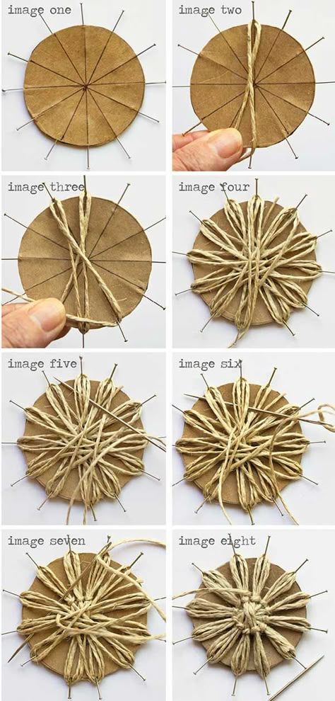 DIY Twine Flowers                                                                                                                                                     More Raffia Flowers Diy, Paper Twine Crafts, Wool Flowers Diy, Bailing Twine Crafts, Rafia Diy, Raffia Flowers, Raffia Flower, Twine Flowers, Jute Flowers