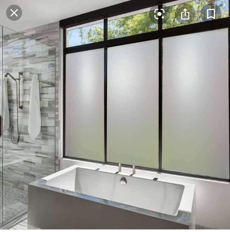 Frosted bottom panes for privacy Frosted Window Film Bathroom, Beige Window, Privacy Glass Window, Frosted Glass Window, Frosted Window Film, Smart Glass, Frosted Windows, Elegant Mirrors, Sandblasted Glass