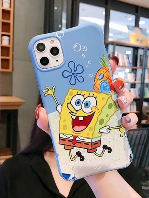 Sponge Bob Phone Case, Spongebob Phone Cases, Phone Case Diy Paint, Diy Phone Case Design, Apple Ipad Case, Disney Phone Cases, Phone Cover Design, Phone Stickers, Unique Phone Case