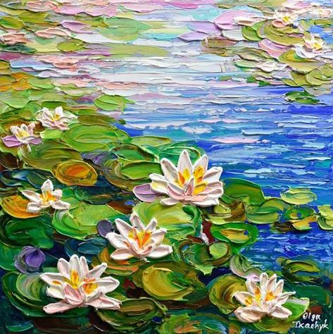 https://encrypted-tbn0.gstatic.com/images?q=tbn:ANd9GcRpr0ngSfjZC4reHF0dSWFbSmnwiOnxYBk-OQ&usqp=CAU Water Lilies Pond, Water Lilies Painting, Floral Paintings Acrylic, Water Lily Pond, Lily Painting, Water Lilly, Abstract Floral Paintings, Abstract Floral Art, Palette Knife Painting