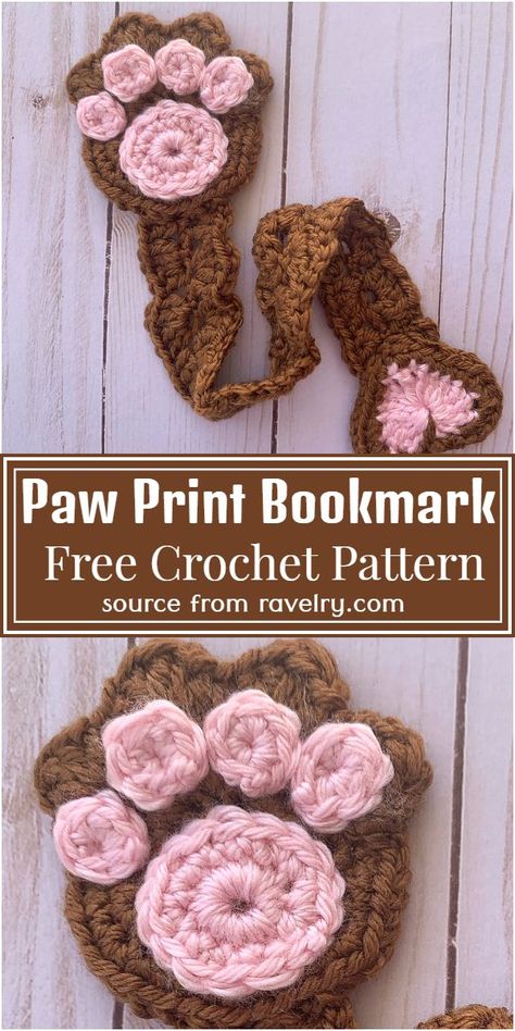 Elegant Free Crochet Bookmark Patterns | Crochet Patterns Paw Print Bookmark, Crochet Dog Bookmarks Free Patterns, Crochet Cat Bookmarks Free Patterns, Crochet Dog Bookmark, Crochet Book Marks Free Pattern, Crochet Bookmarkers, Free Crochet Bookmark Patterns, Free Crochet Bookmark, Bookmark Crochet Tutorial