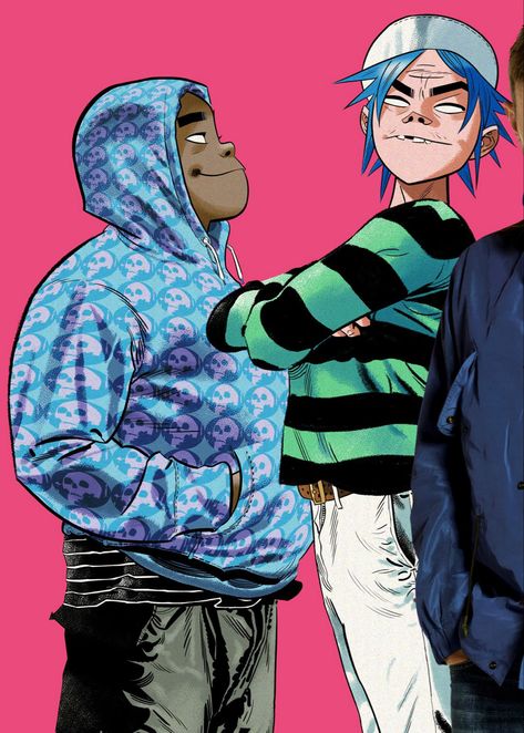 gorillaz the now now 2d And Russel, 2russ Gorillaz, Gorillas Fanart, Russel Gorillaz, 2d Gorillaz, Sunshine In A Bag, Gorillaz Fan Art, Russel Hobbs, Monkeys Band