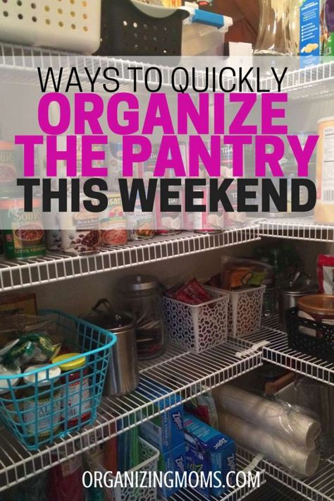 Things you can do this weekend to quickly organize the pantry. Realistic Pantry, House Management, Pantry Organization Hacks, Organize Pantry, Organizing Things, Organising Ideas, Organize Ideas, Pantry Organization Ideas, Organizing Products