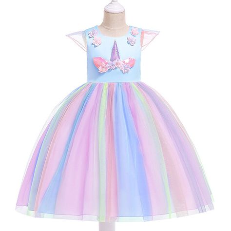 Unicorn Dress Girls, Girl Unicorn Costume, Unicorn Princess, Princess Flower Girl Dresses, Unicorn Costume, Princess Dress Up, Unicorn Dress, Up Costumes, Princess Costume