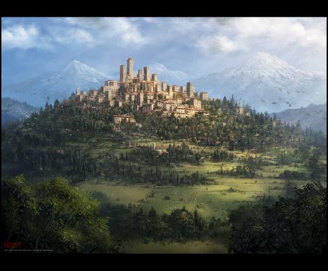 Mark Molnar - Sketchblog of Concept Art and Illustration Works Dnd Town Art, Fantasy Town, Rpg Map, Castle Art, Fantasy City, Fantasy Castle, Fantasy Setting, Fantasy Places, Fantasy Map