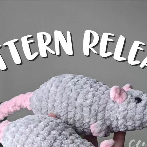 Crochet Plushies For Market, Rat Crochet Pattern Free, No Sew Crochet Patterns Free, Rat Crochet Pattern, Rat Crochet, Crochet Rat, Plushie Ideas, Chunky Yarn Crochet, Today's The Day