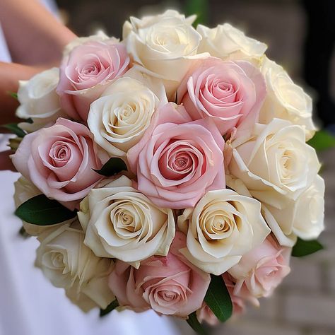 Bridal Bouquets & Arrangements Delivery | GlobalRose White And Light Pink Rose Bouquet, White And Pink Bridal Bouquet, Pink And White Roses Bouquet, Light Pink Rose Bouquet, Bridal Rose Bouquet, Pink And White Rose Bouquet, Pink And White Wedding Flowers, Pink Wedding Bouquet, White Rose Wedding Bouquet