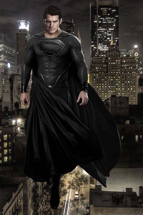 Superman Black Suit, Henry Cavill Superman, Superman Costume, Superman Pictures, Superman Henry Cavill, Superman Artwork, Superman Wallpaper, Superman Family, Superman Man Of Steel