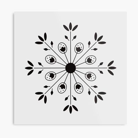 Black Nordic Inspired Folk Art Snowflake Wheel by Skull Fern | Redbubble Scandinavian Folk Art Tattoo For Women, Nordic Folk Art Tattoo, Nordic Snowflake, Cute Office Decor, Norwegian Design, Cute Office, Scandinavian Folk Art, Cute Bedroom Decor, Xmas Ornaments