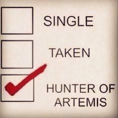 If you’re a hunter, it’s another why of saying your single forever The Kane Chronicles, Camp Half Blood Cabins, Hunter Of Artemis, Percy Jackson Comics, Zio Rick, Thalia Grace, Single Forever, Percy And Annabeth, Percy Jackson Quotes