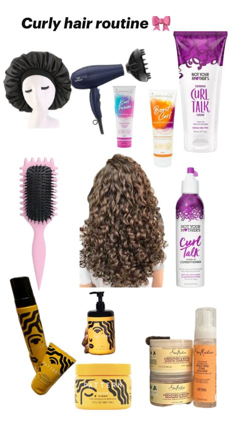 🎀🎀🎀 Best Routine For Curly Hair, Hair Care For 2b Hair, Drugstore Curly Hair Routine, Curly Hair Care Steps, How To Make Frizzy Hair Curly, Best Natural Curly Hair Products, How To Get Good Curls Natural, Hair Care Tips For Curly Hair, Curly Hair Routine Steps For Beginners