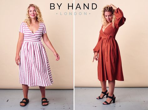 Simple Garments, Wrap Clothes, Diy Wrap Dress, Wrap Dress Sewing Pattern, Maternity Sewing, Wrap Dress Sewing Patterns, By Hand London, Kim Dress, Wrap Dress Pattern