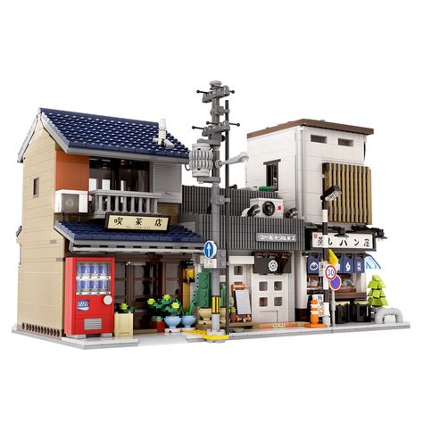 Japanese Tea Shop, Lego Japanese, Second Floor Balcony, Japanese Buildings, Architecture Set, Japanese Shop, Shop Lego, City Layout, Lego Photo