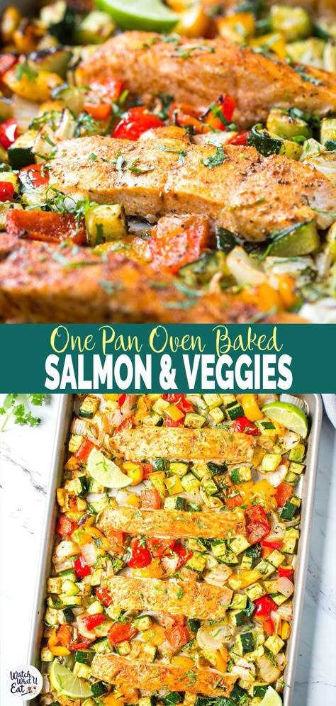 Baked Salmon With Veggies Recipes, Salmon And Mixed Veggies, Salmon Recipes Veggies, Salmon With Zucchini And Squash, Baked Salmon And Zucchini, One Dish Salmon Dinner, Baked Salmon With Vegetables, Salmon And Veggie Sheet Pan Dinner, Oven Roasted Salmon And Veggies