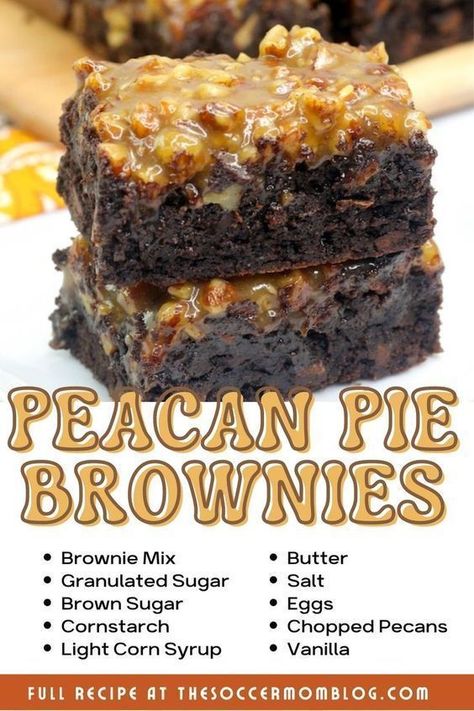 What we’re talking about here is an incredible combination of double chocolate fudge brownies with pecan pie topping. Basically, you’re taking the best part of a pecan pie (the filling) and pouring it overtop of super decadent brownies. Creamy Pecan Pie, Pecan Pie Topping, Gooey Pecan Pie, Decadent Brownies, Pie Topping, Pecan Pie Brownies, Pecan Brownies, Pie Brownies, Pecan Pie Filling