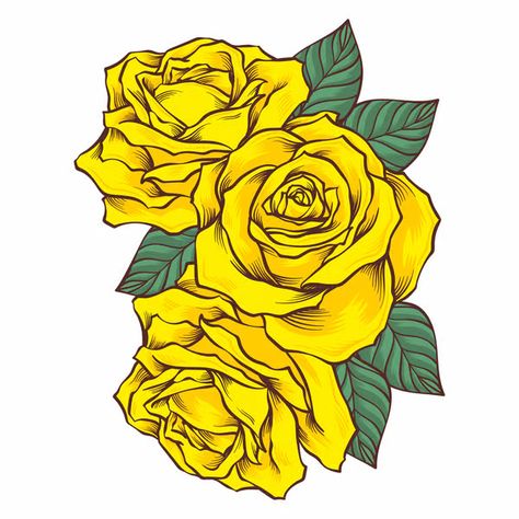 Rose vector, Cricut rose, yellow rose svg, yellow rose clipa - Inspire Uplift Rose Tattoo Outline, Yellow Rose Tattoo, Yellow Rose Tattoos, Rose Vector, Rose Svg, Rose Sketch, Character Clipart, Heart Collage, Rose Clipart